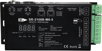 Six-channel DMX512 and RDM LED controller