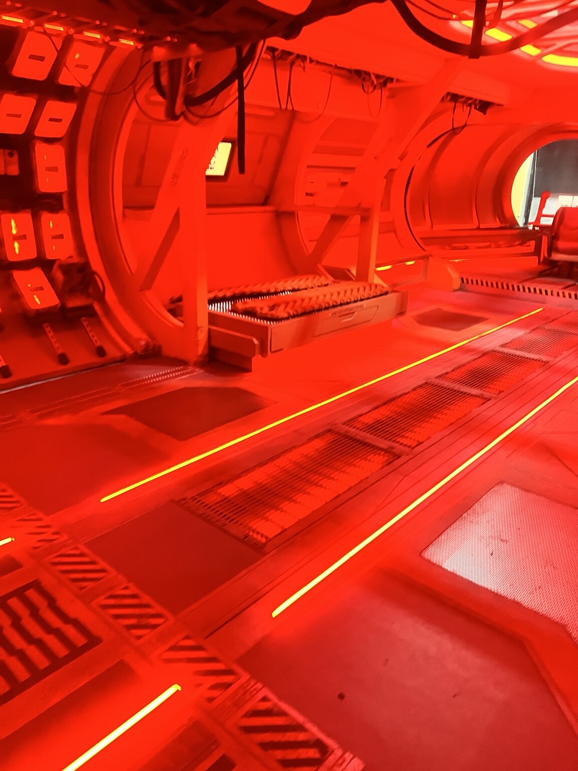 Red science-fiction corridor